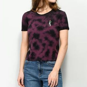 Empyre Yohanna Purple Rose Tie Dye Crop Top